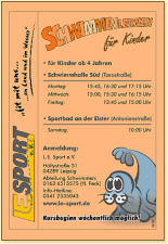 Trainingszeiten für unsere Schwimmenlerner (Schwimmenlernen für Kinder, Jugendliche und auch Erwachsene)