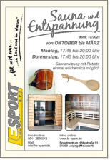 Trainingszeiten des Sport & Spiel-Angebotes bei L.E. Sport e.V.