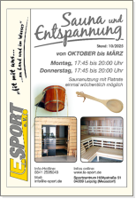 Trainingszeiten des Sport & Spiel-Angebotes bei L.E. Sport e.V.