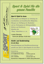Trainingszeiten des Sport & Spiel-Angebotes bei L.E. Sport e.V.